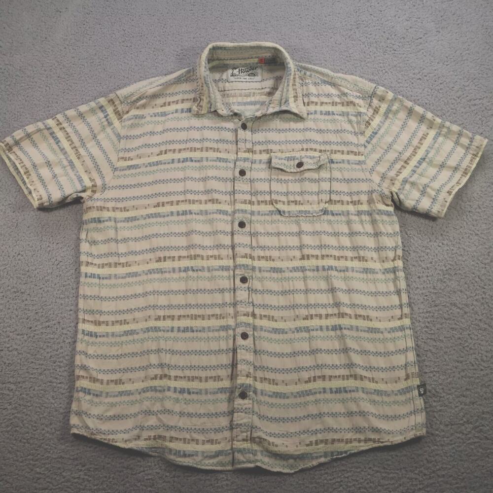 Howler Brothers Shirt Men Extra Large San Gabriel Mescal Jacquard Oyster Western